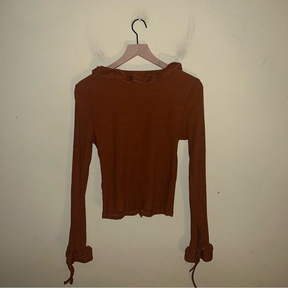 NWT ANTHROPOLOGIE MAEVE ruffle bohemian detail blouse M - Picture 5 of 5